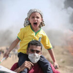 father and daughter in Palestine