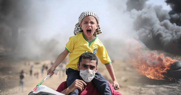 father and daughter in Palestine